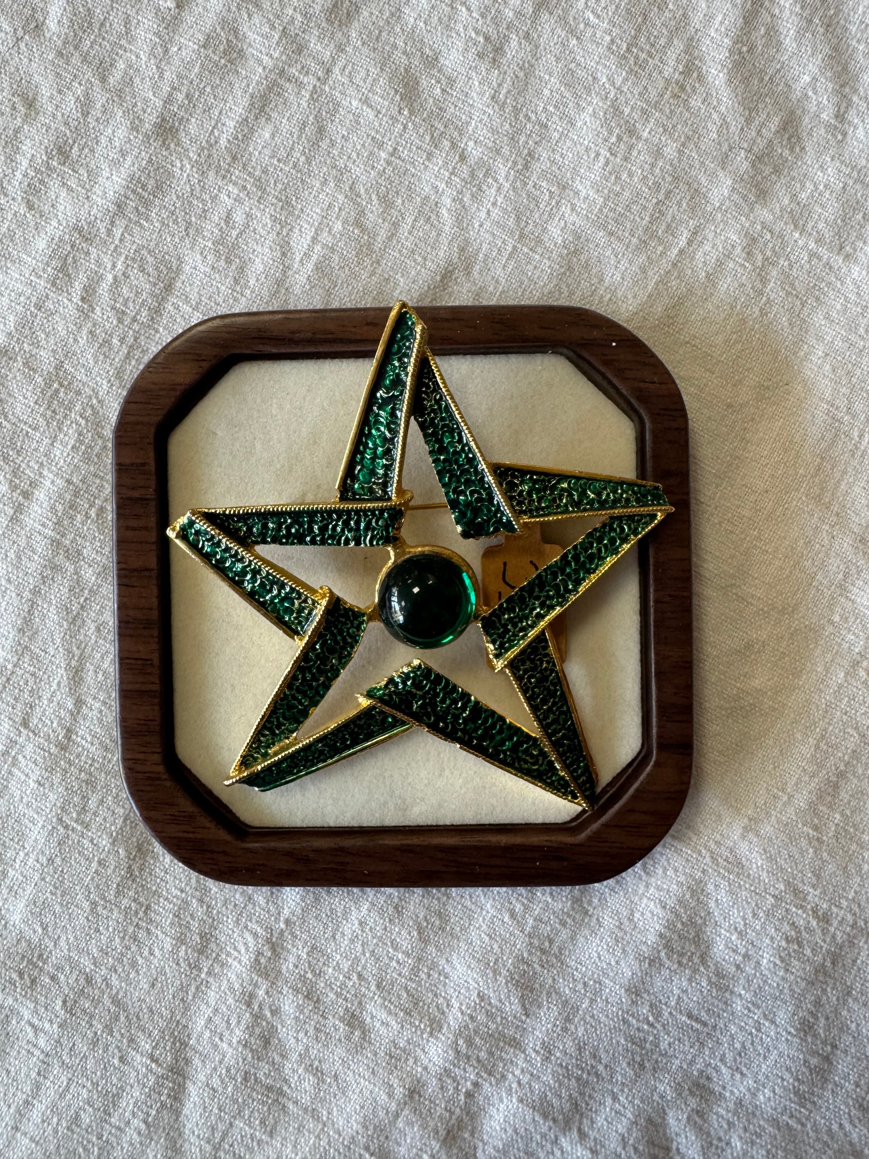 Broche en métal étoile 80s