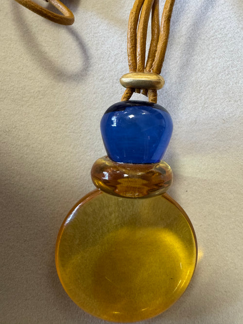 Collier fantaisie jaune