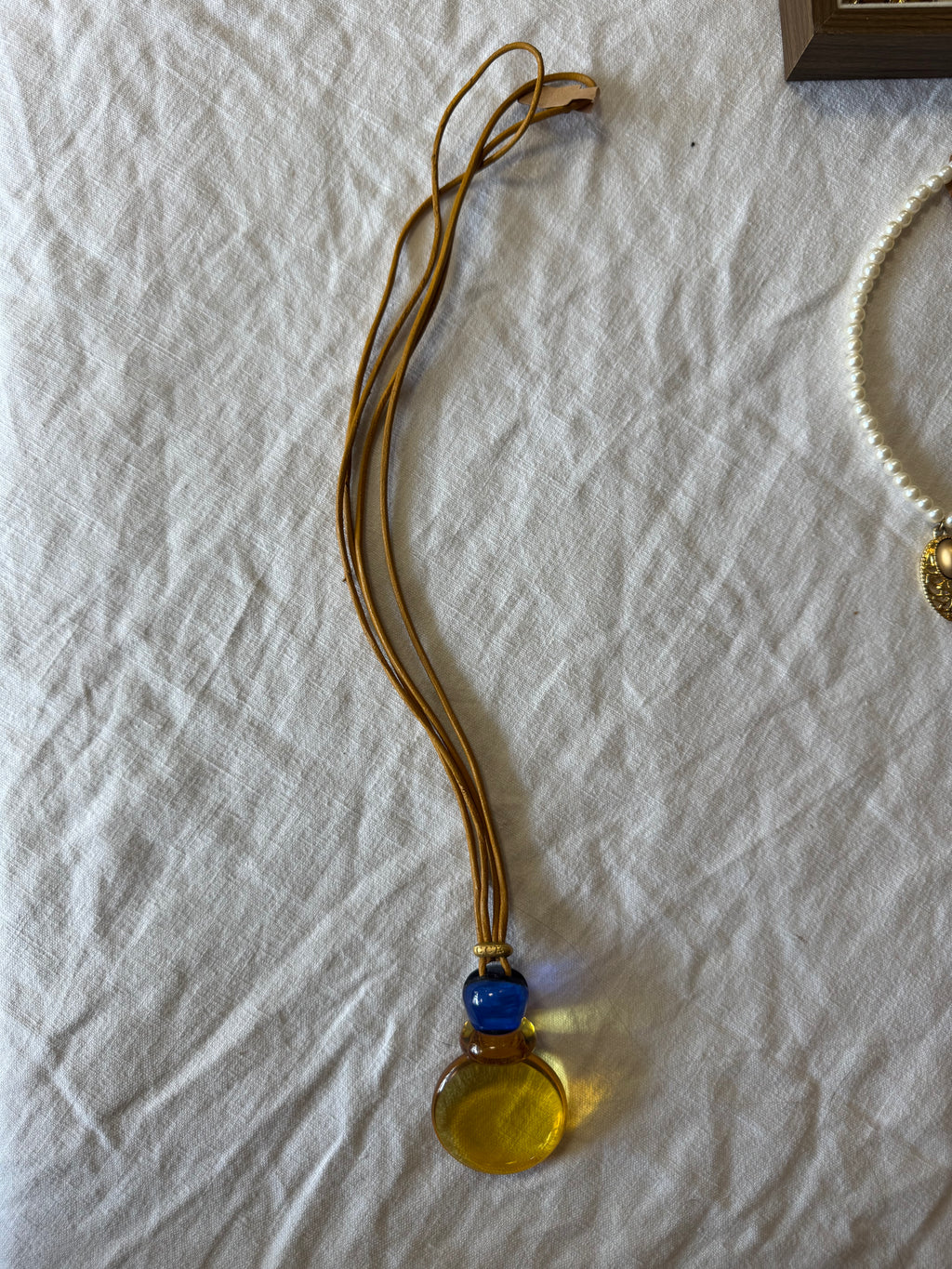 Collier fantaisie jaune