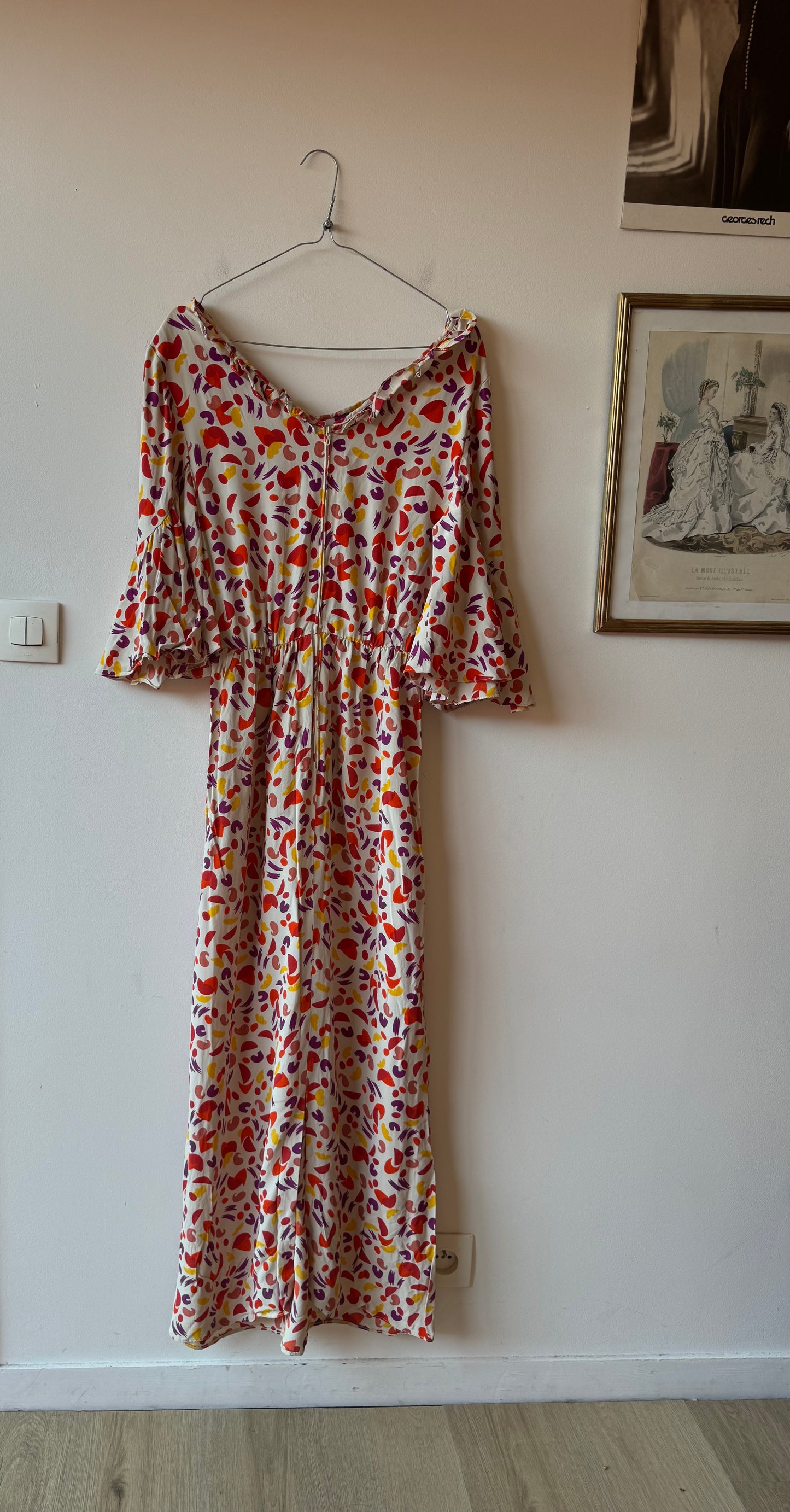 Robe longue à motifs