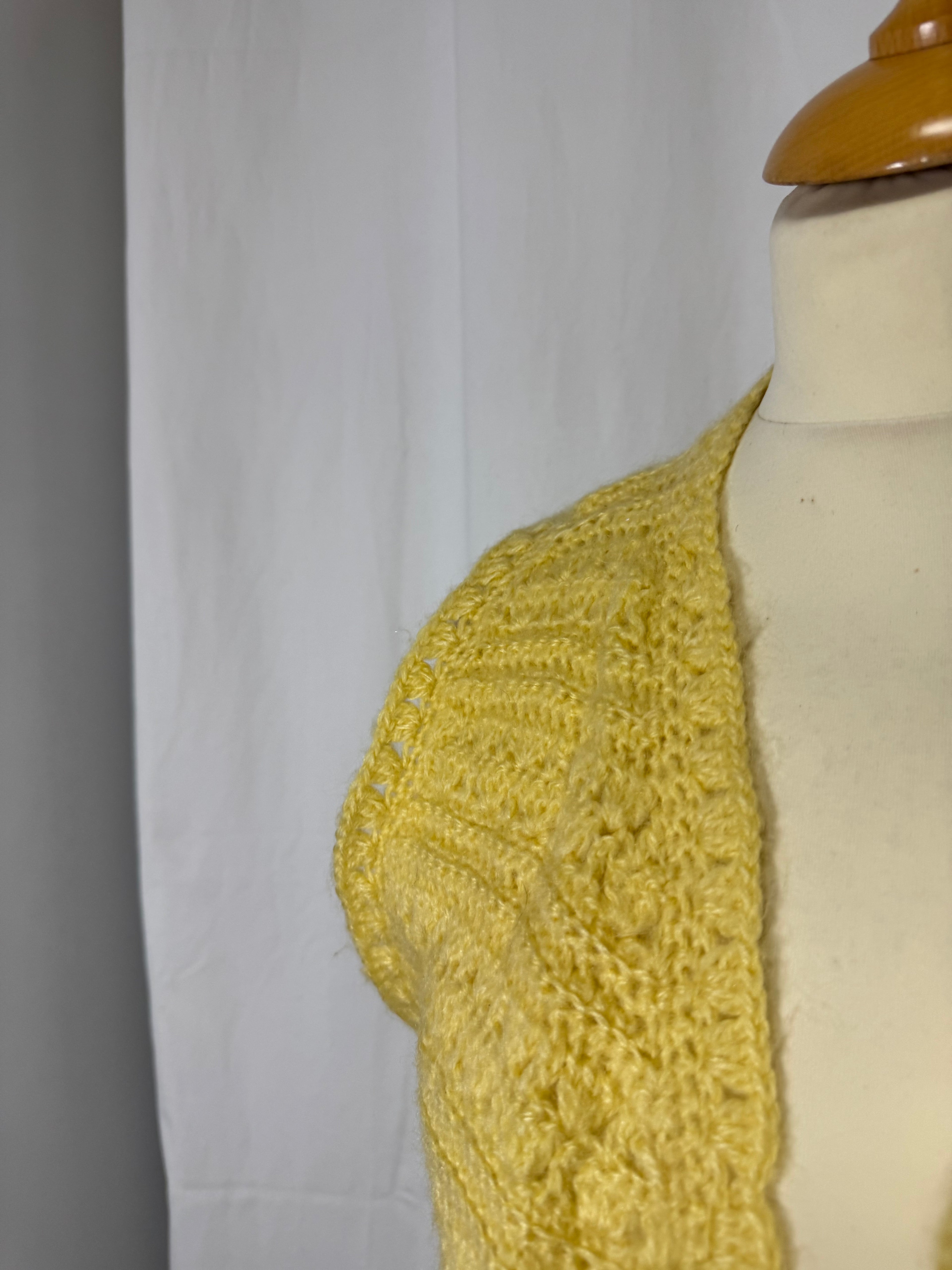 Cardigan jaune 70s
