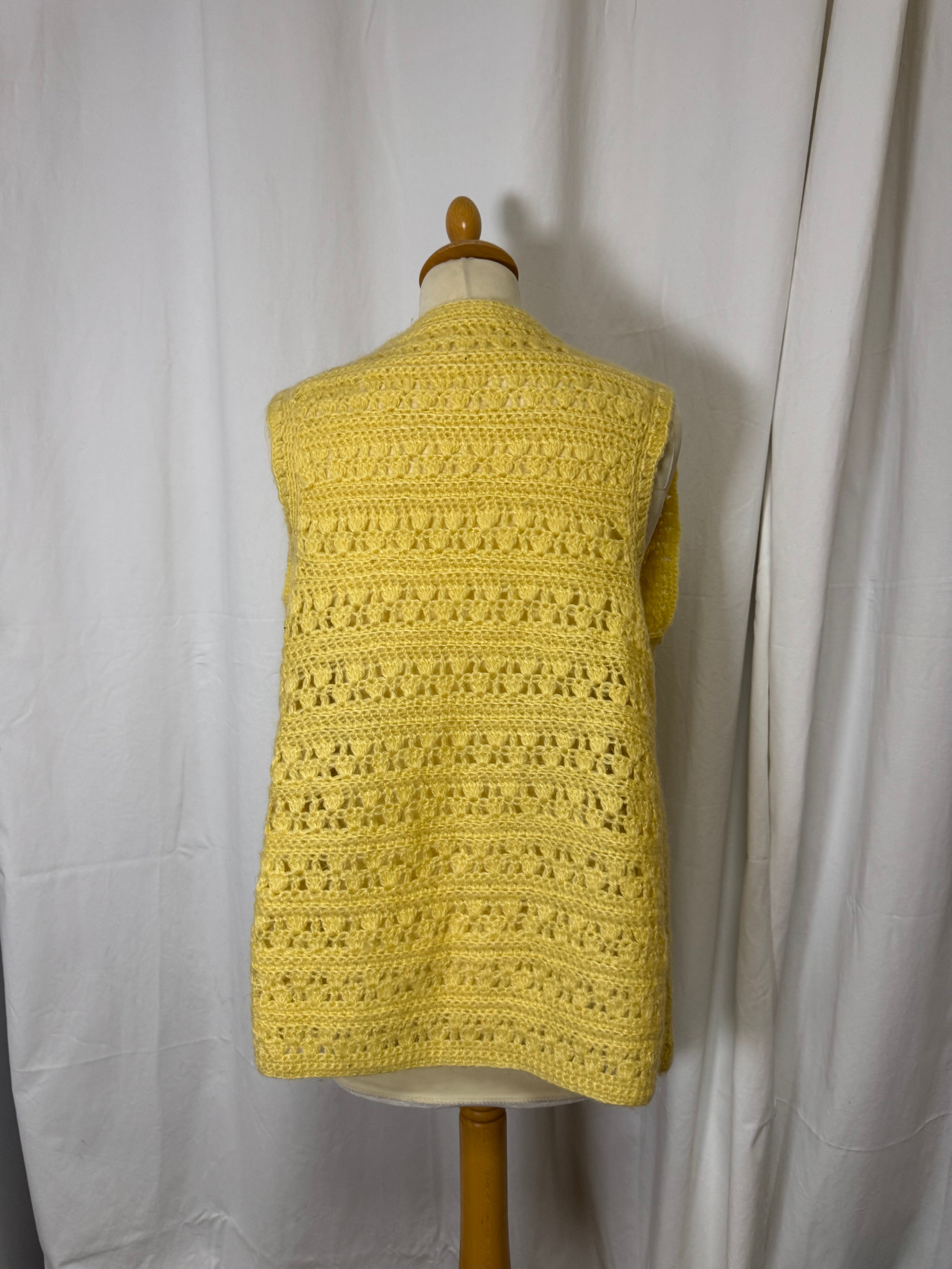 Cardigan jaune 70s