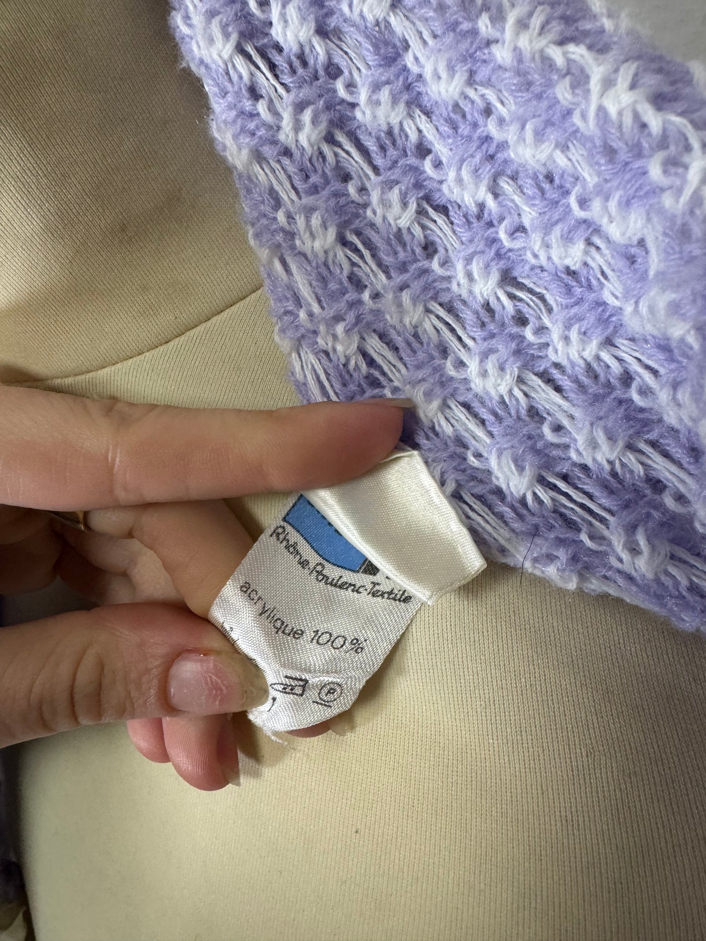 Cardigan violet 70s
