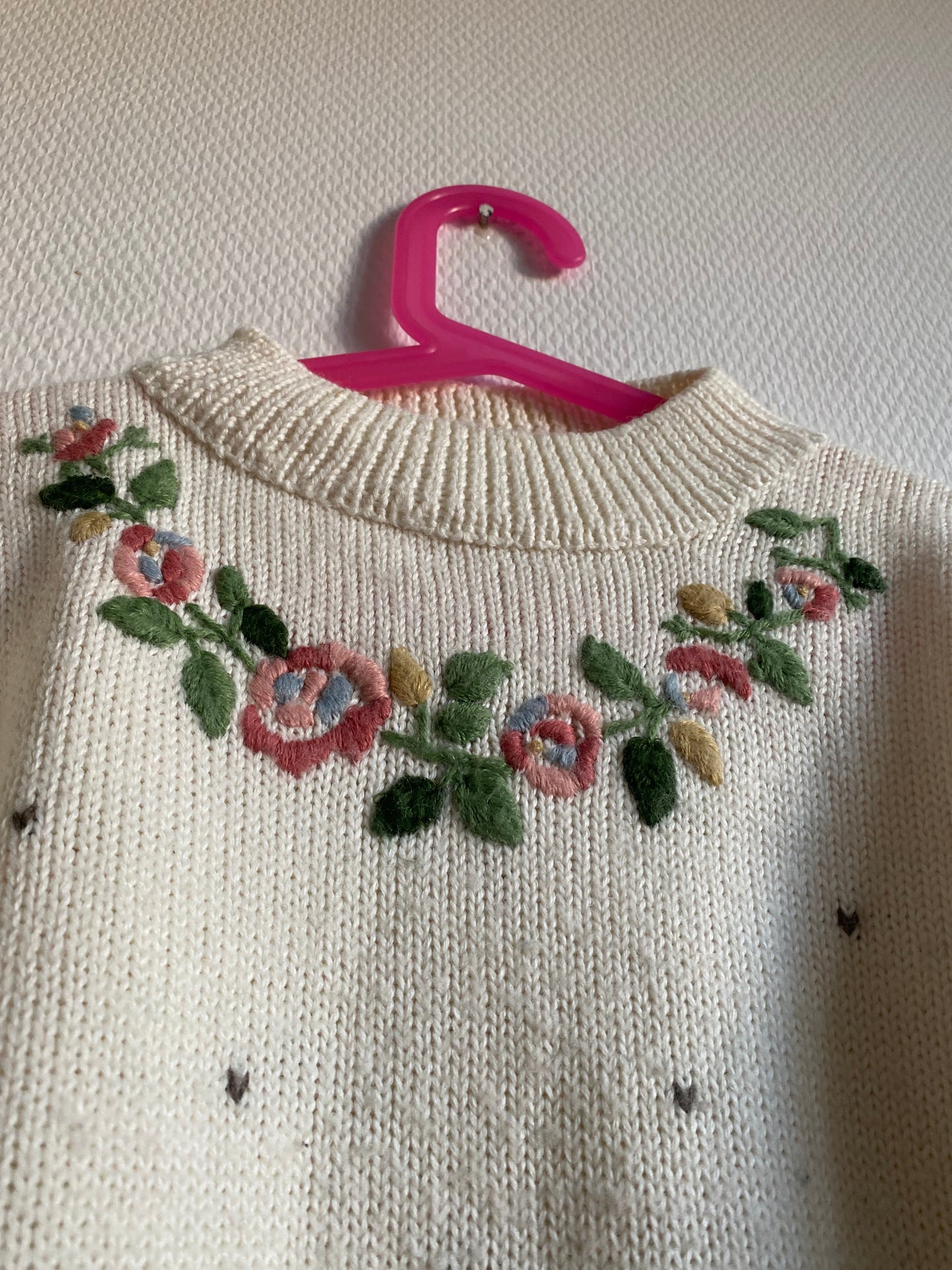 Pull à fleurs
