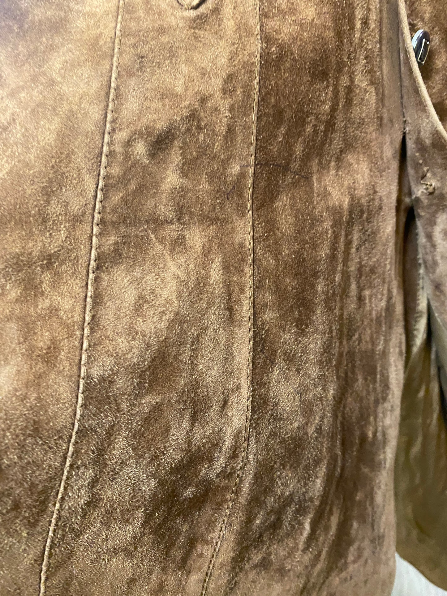 Manteau long en peau 70s