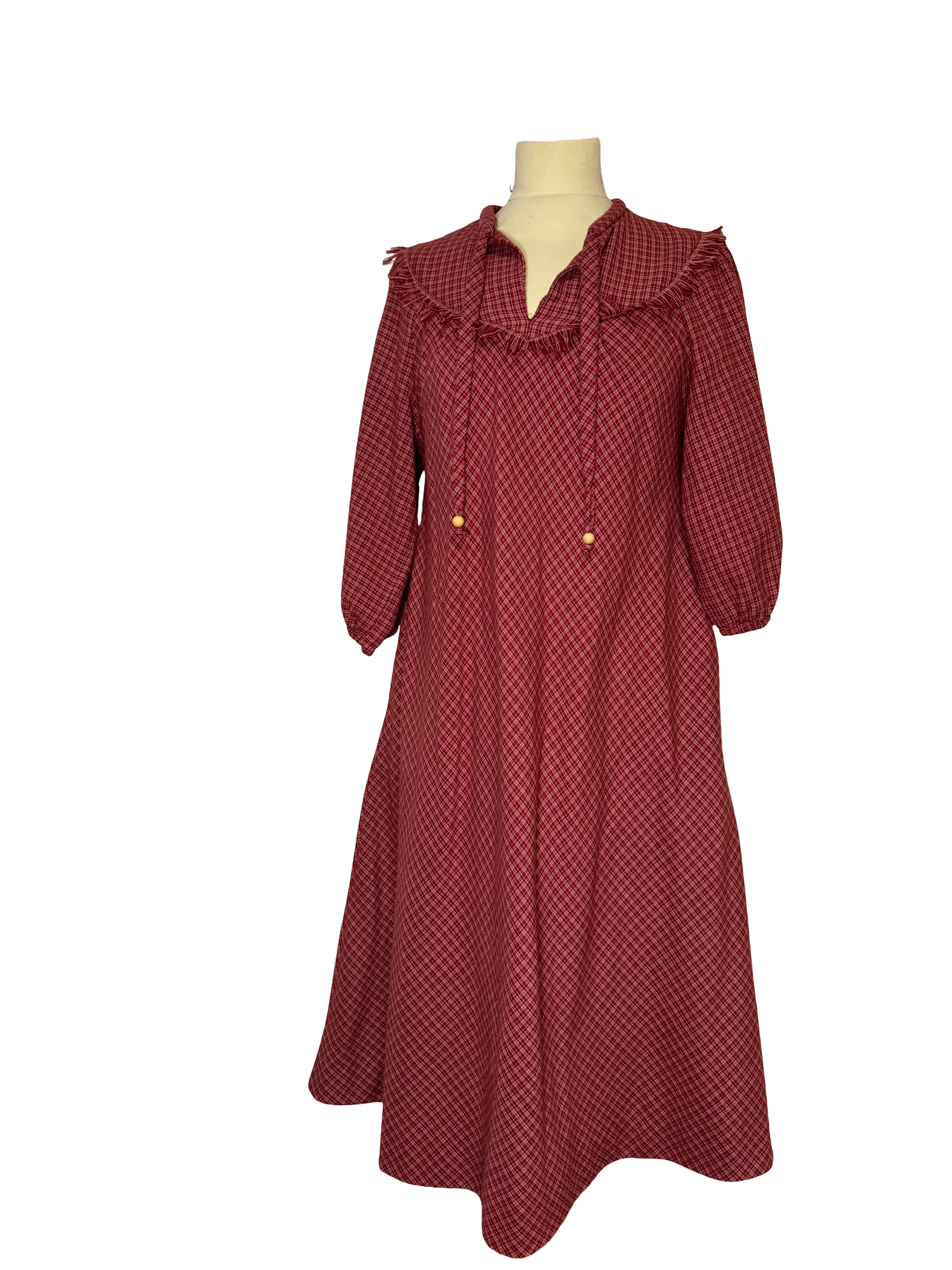 Robe longue à carreaux