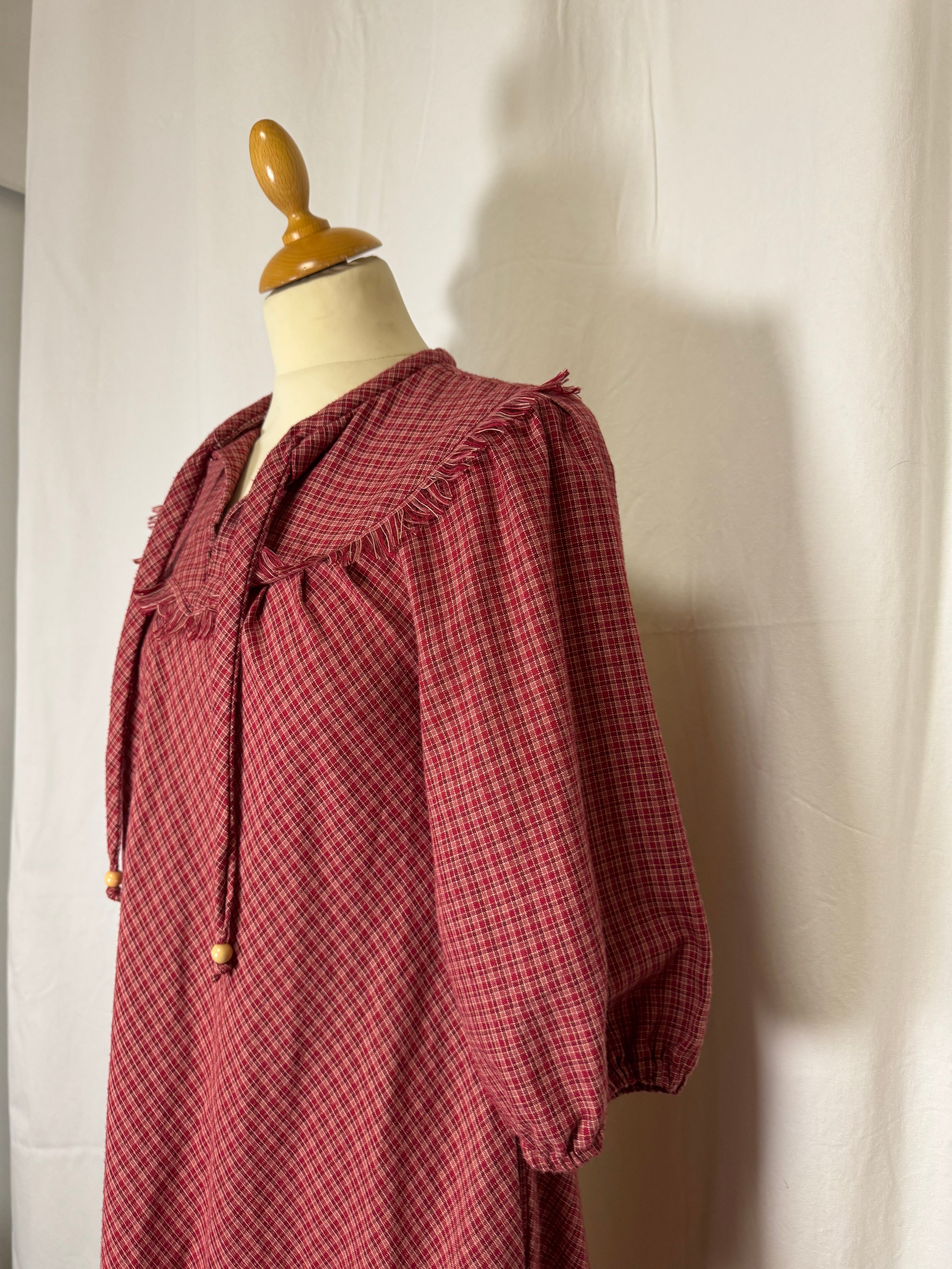 Robe longue à carreaux