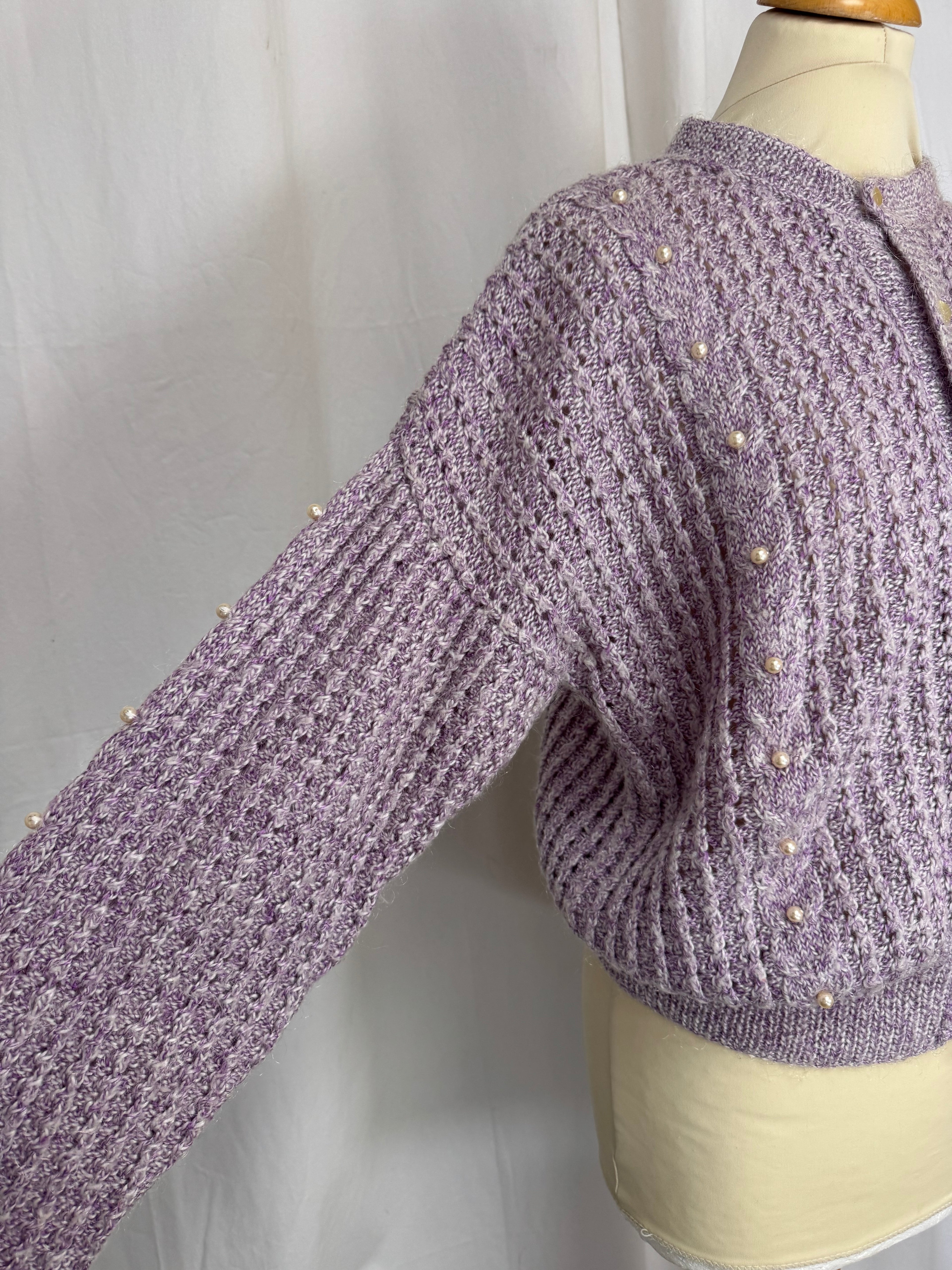 Cardigan violet