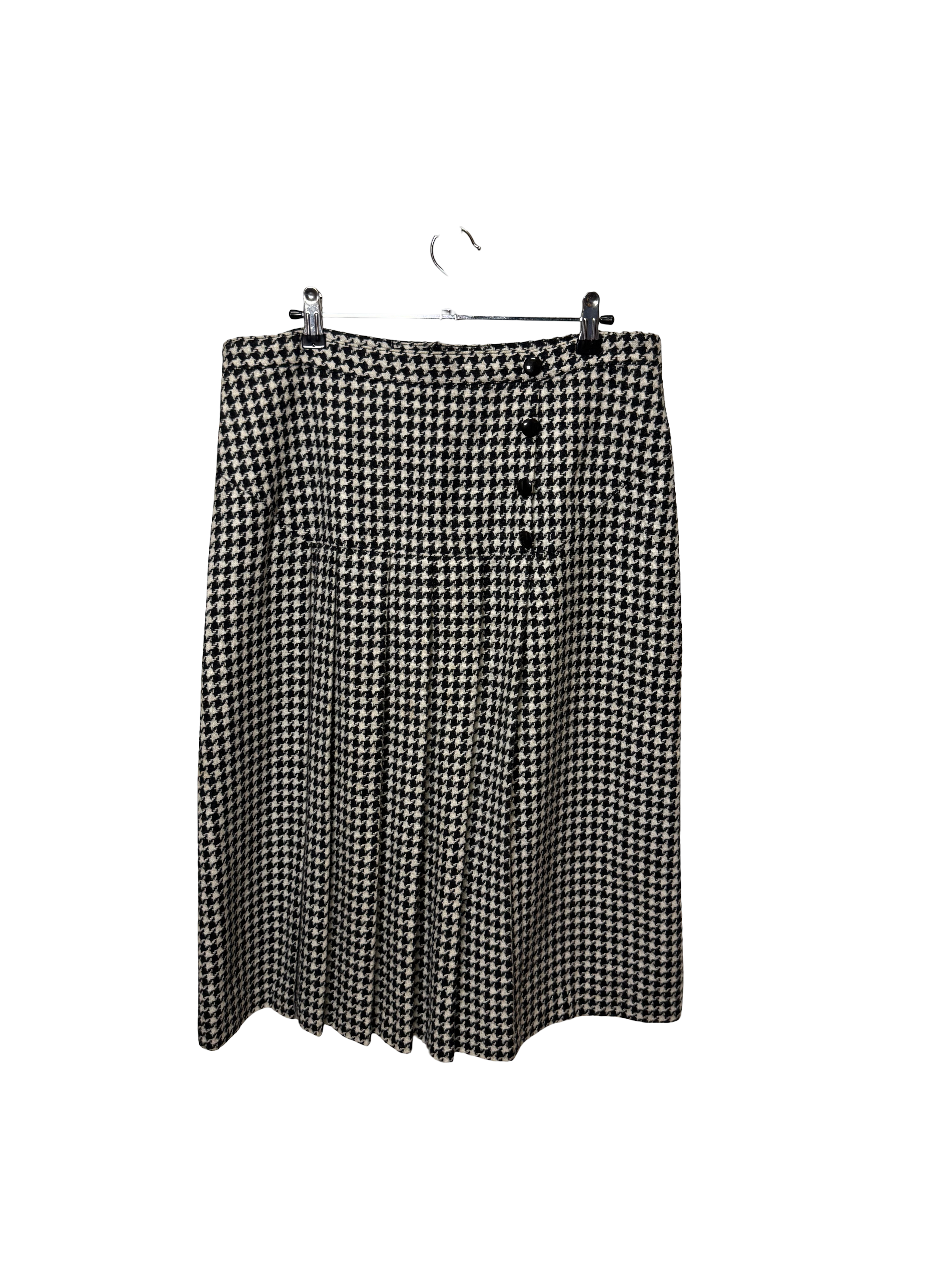 Jupe plissée pied de poule