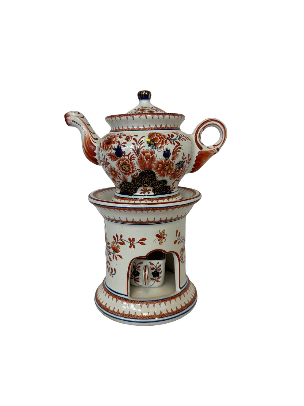 Tisanière à motifs rouge