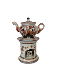 Tisanière à motifs rouge