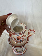 Tisanière à motifs rouge
