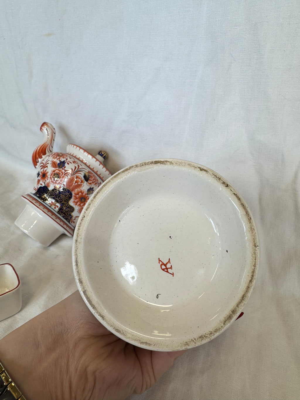 Tisanière à motifs rouge