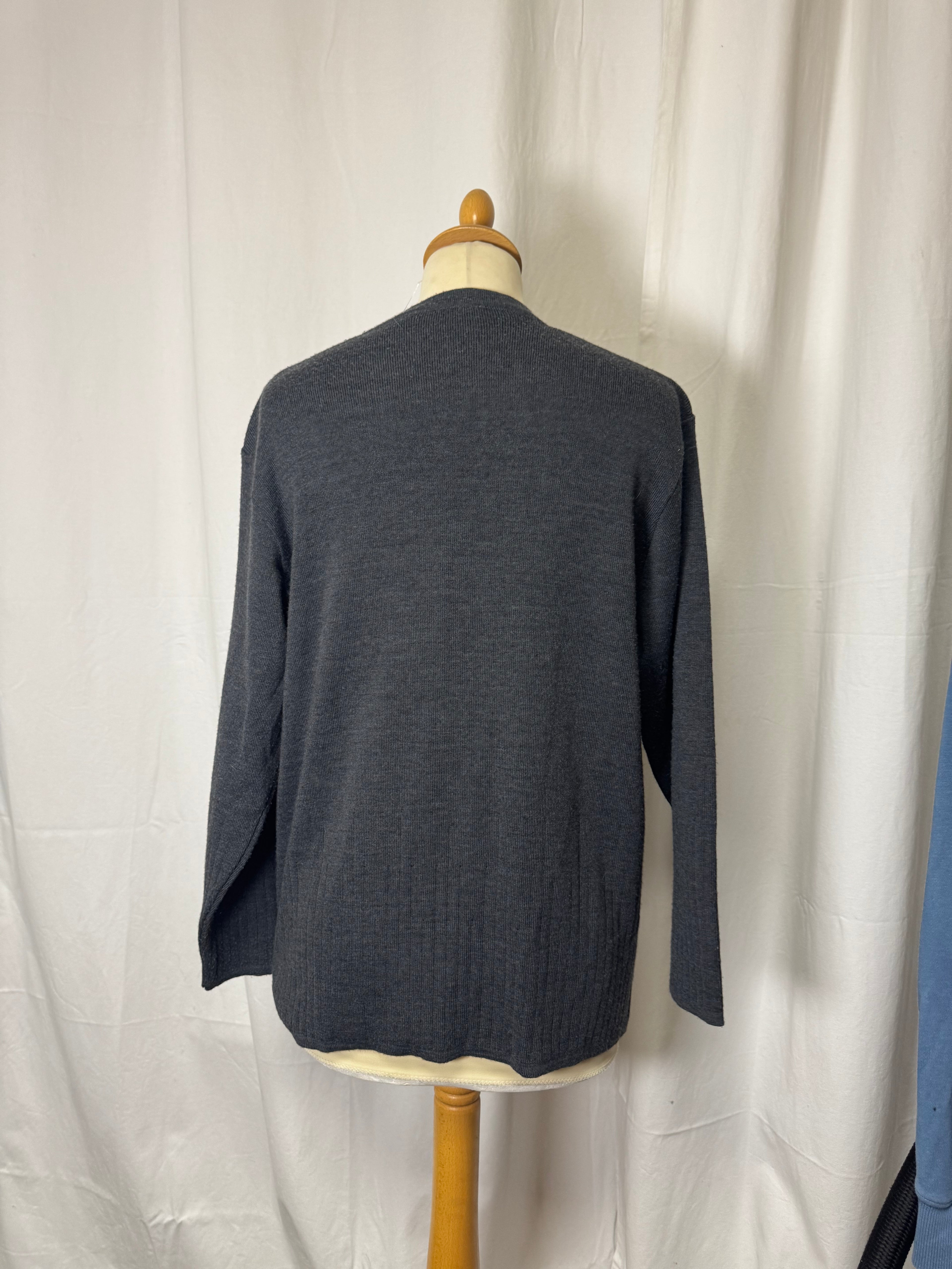 Cardigan gris en laine