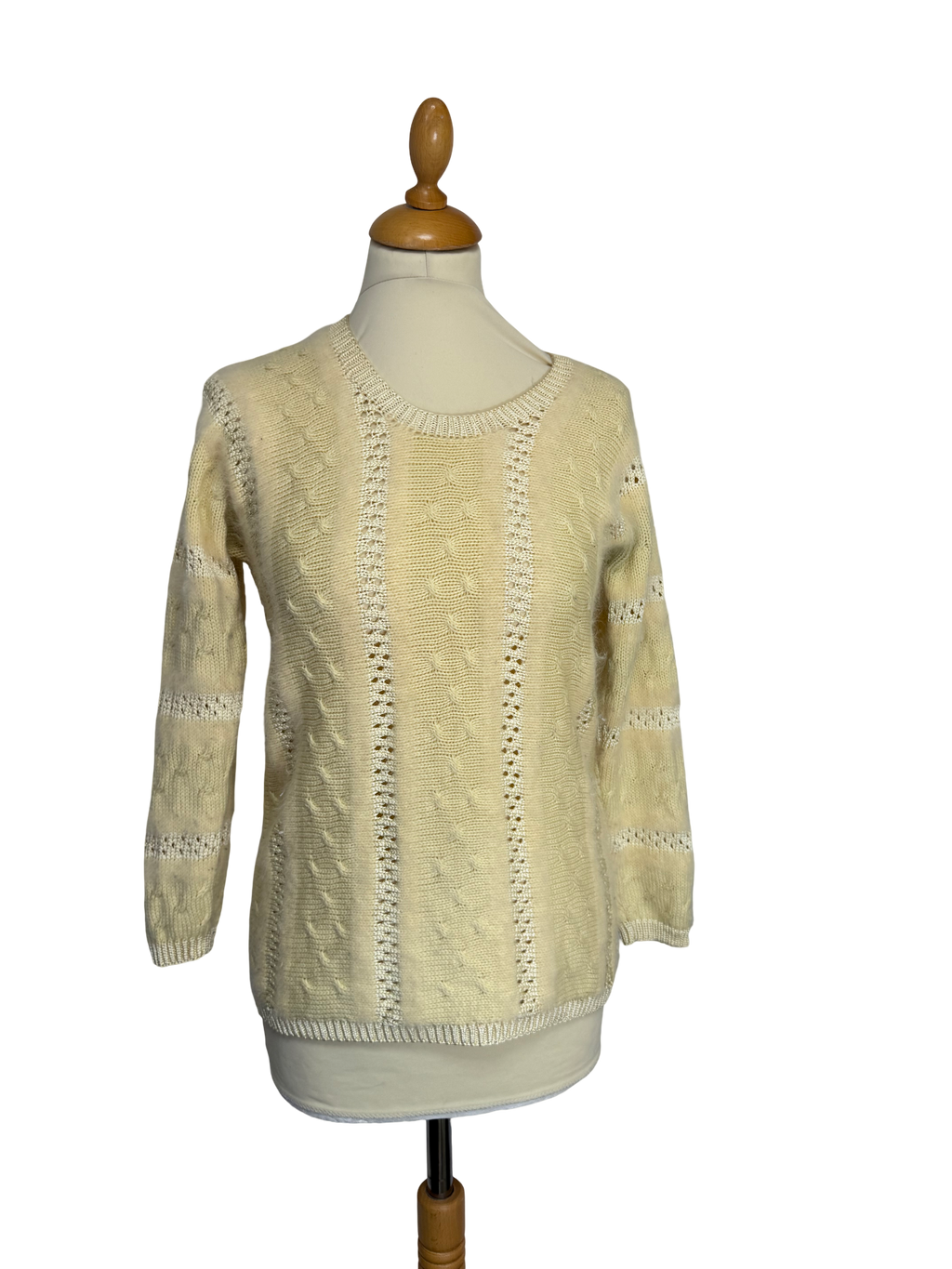 Pull en maille jaune