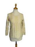 Pull en maille jaune