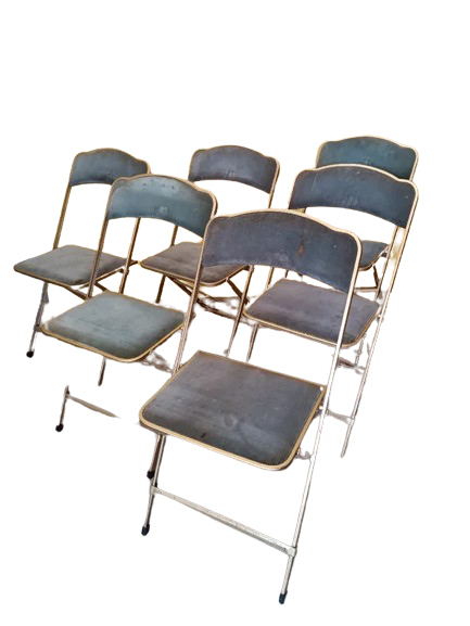 Chaises de théâtre pliables 70s