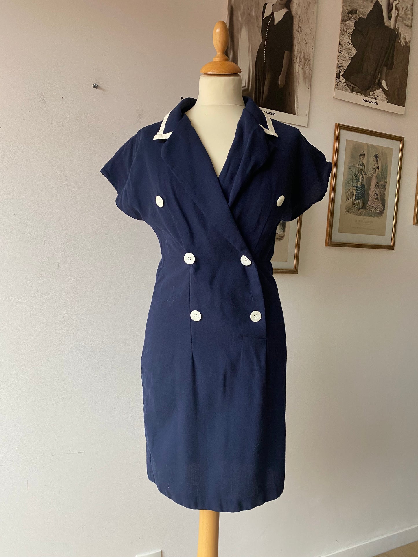 Robe bleu 80s