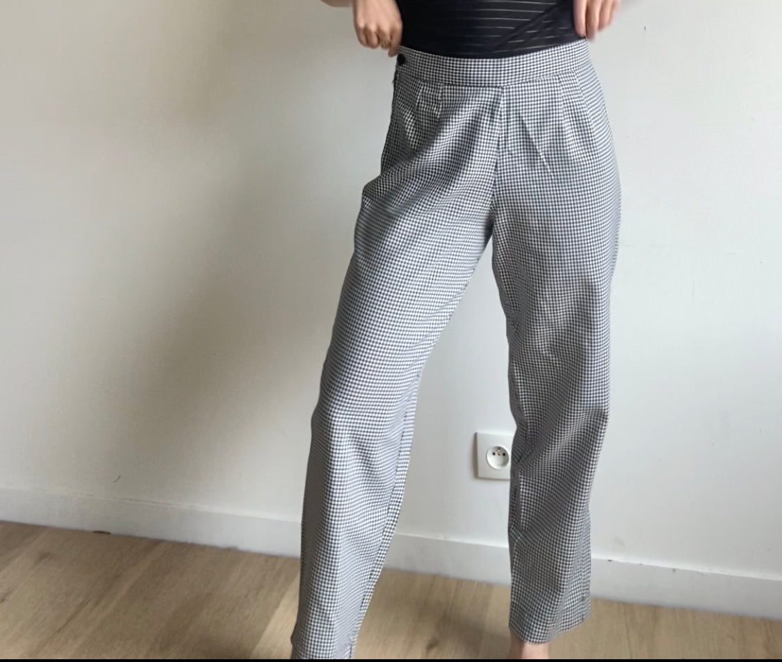 Pantalon vichy 80s