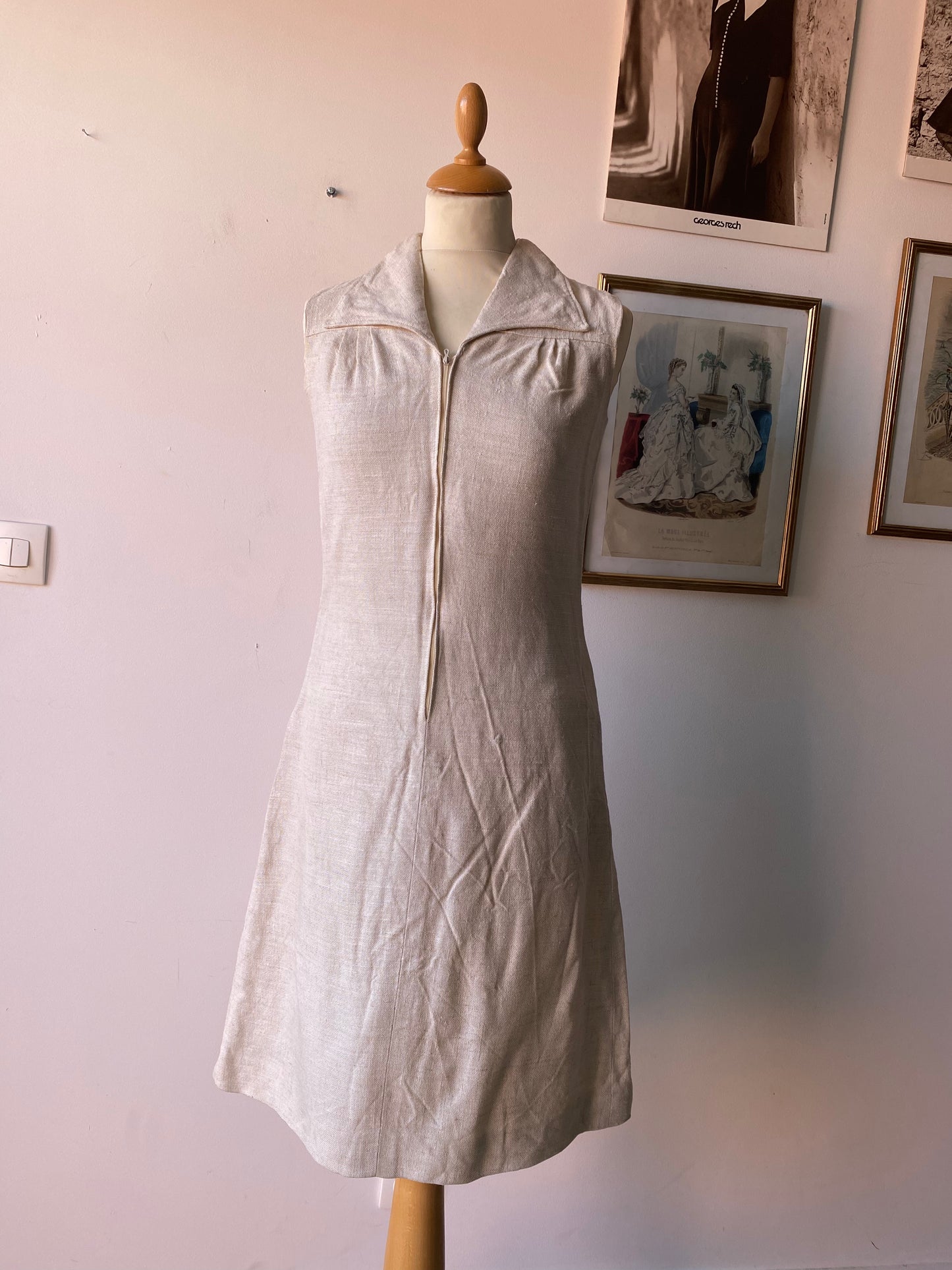 Robe longue beige