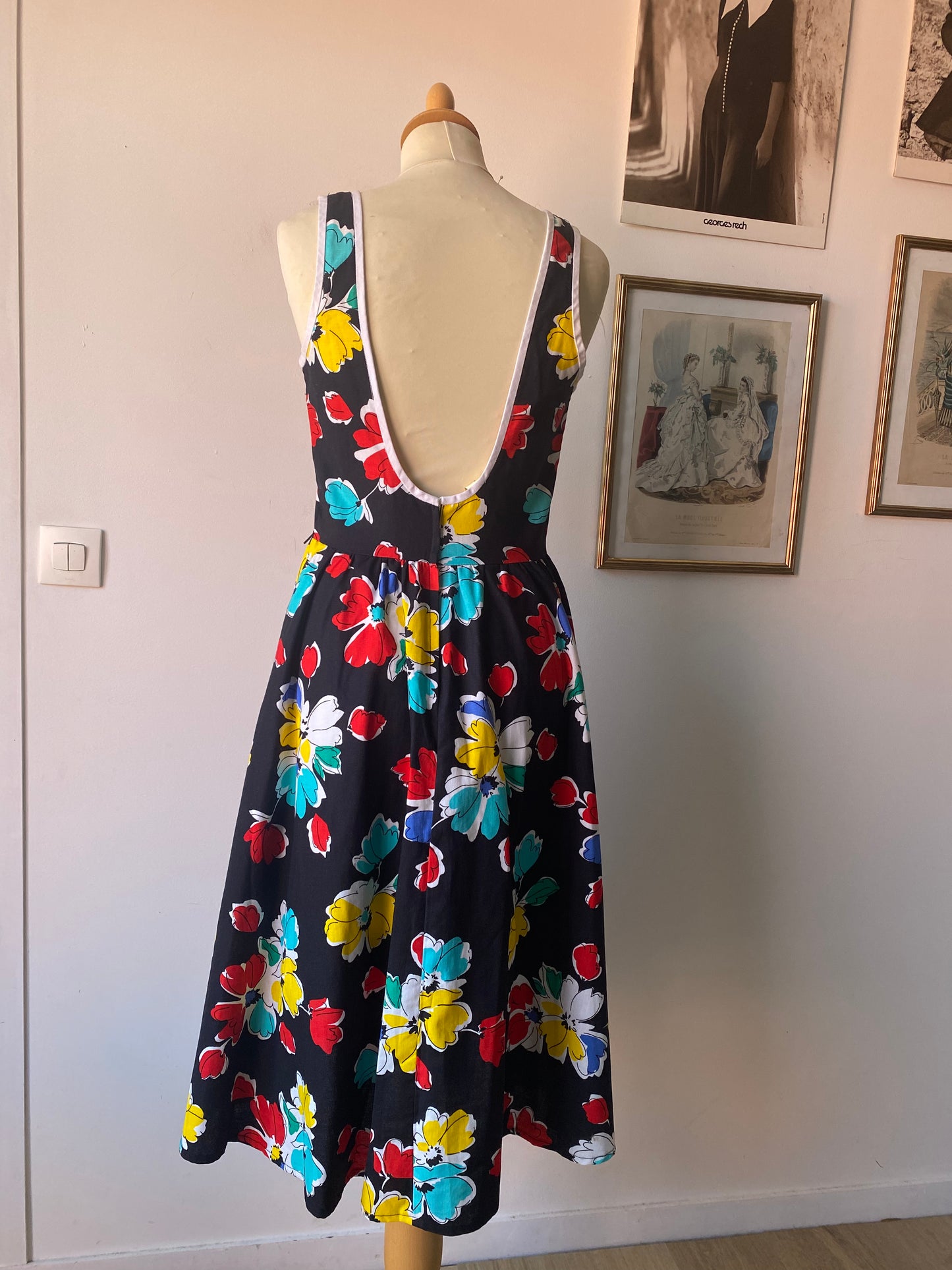 Robe à fleurs 80s