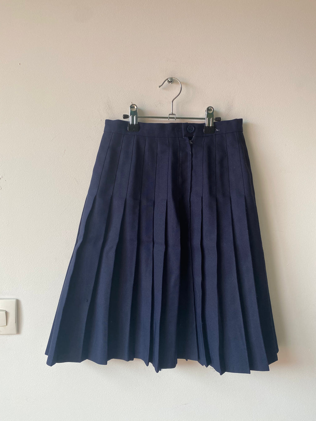 Jupe plissée bleu marine