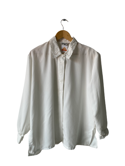 Chemise brodée 80s