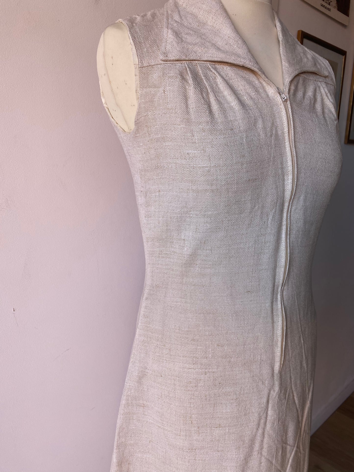 Robe longue beige