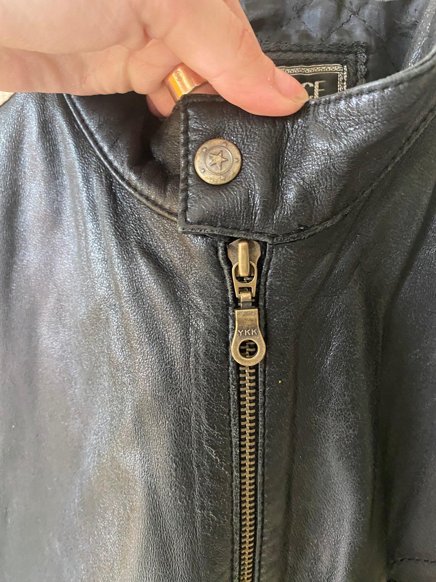 Veste en cuir Versace