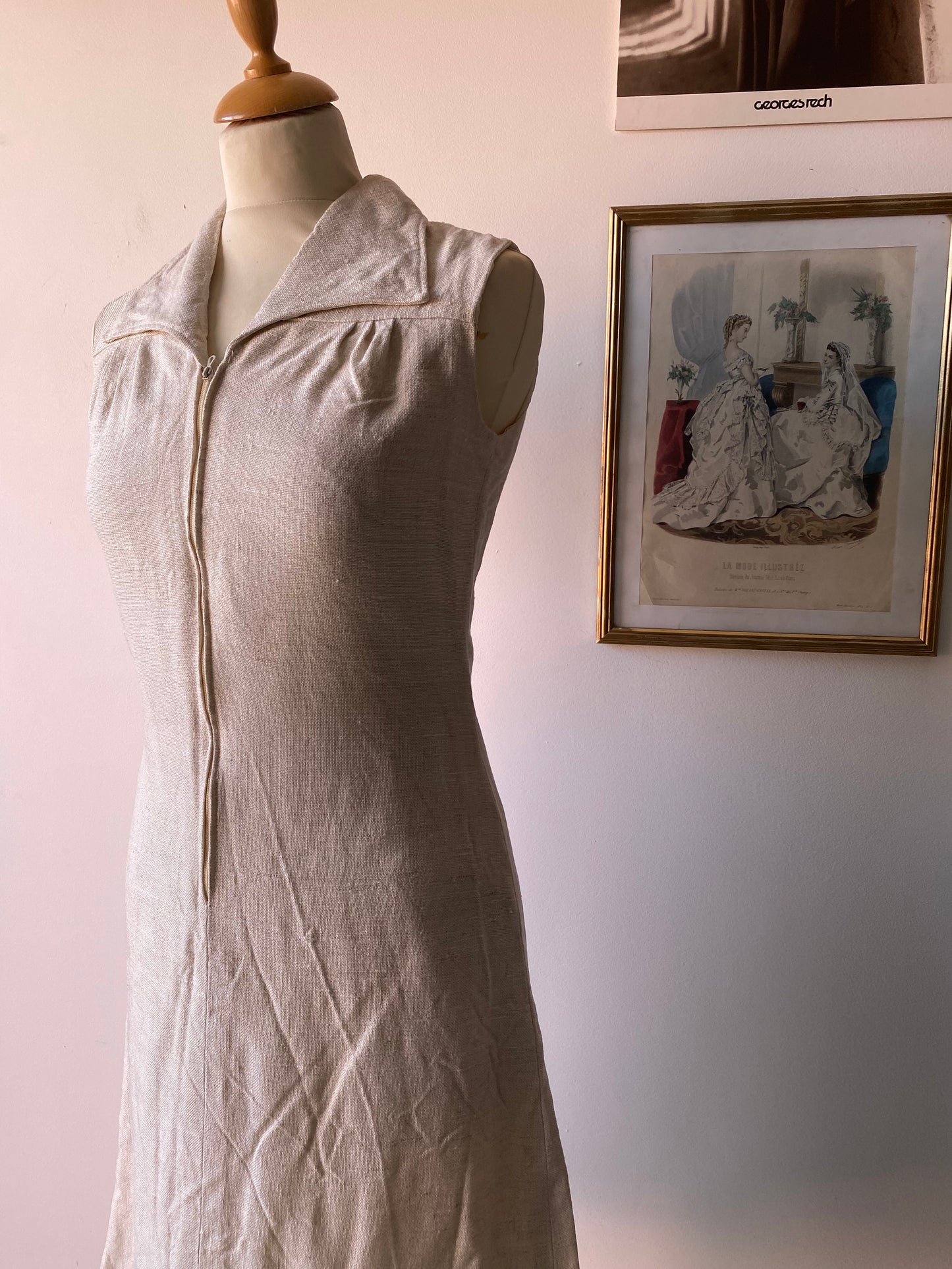 Robe longue beige