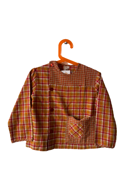 Blouse à carreaux 70s