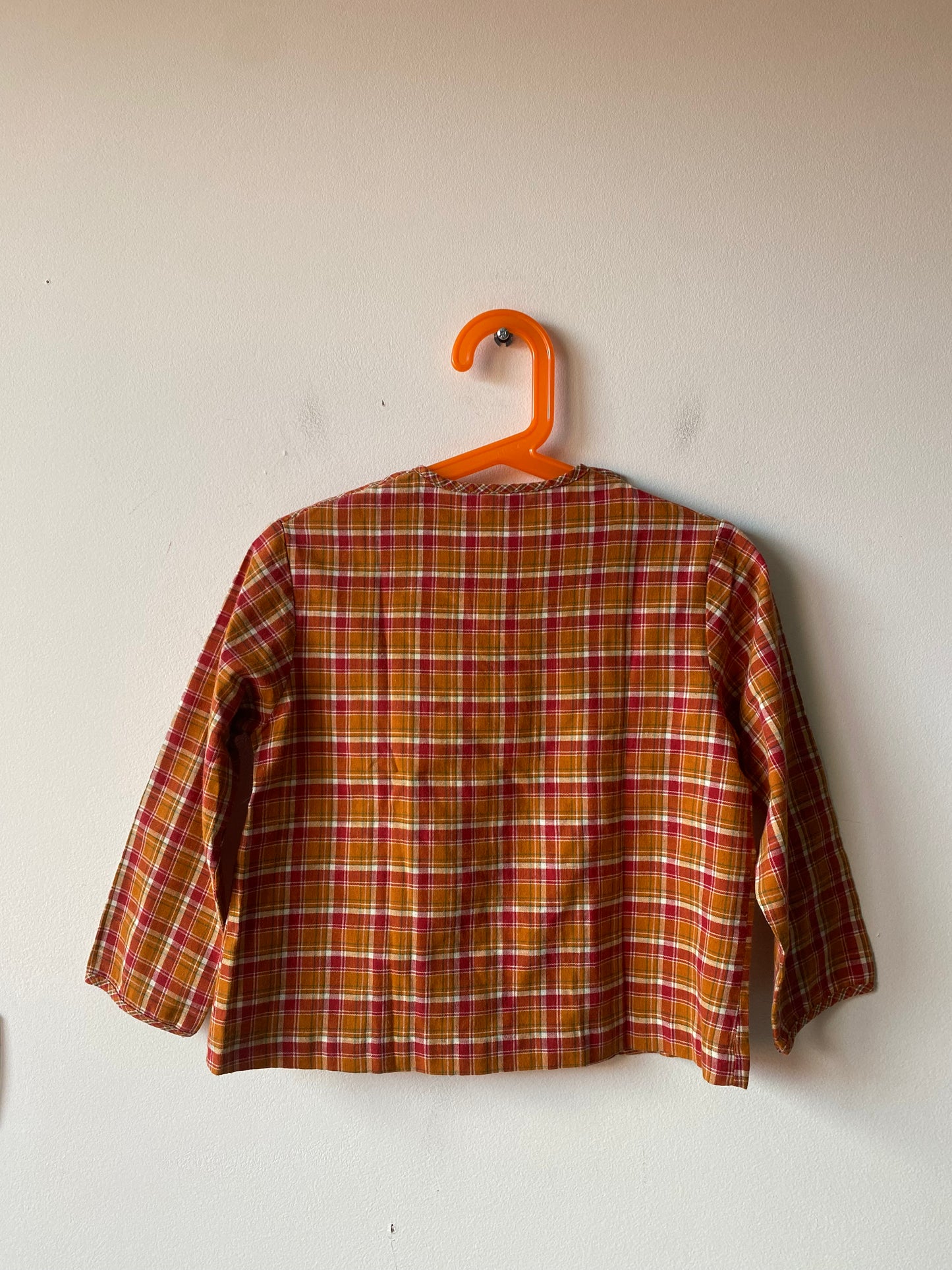 Blouse à carreaux 70s