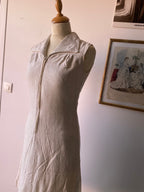Robe longue beige