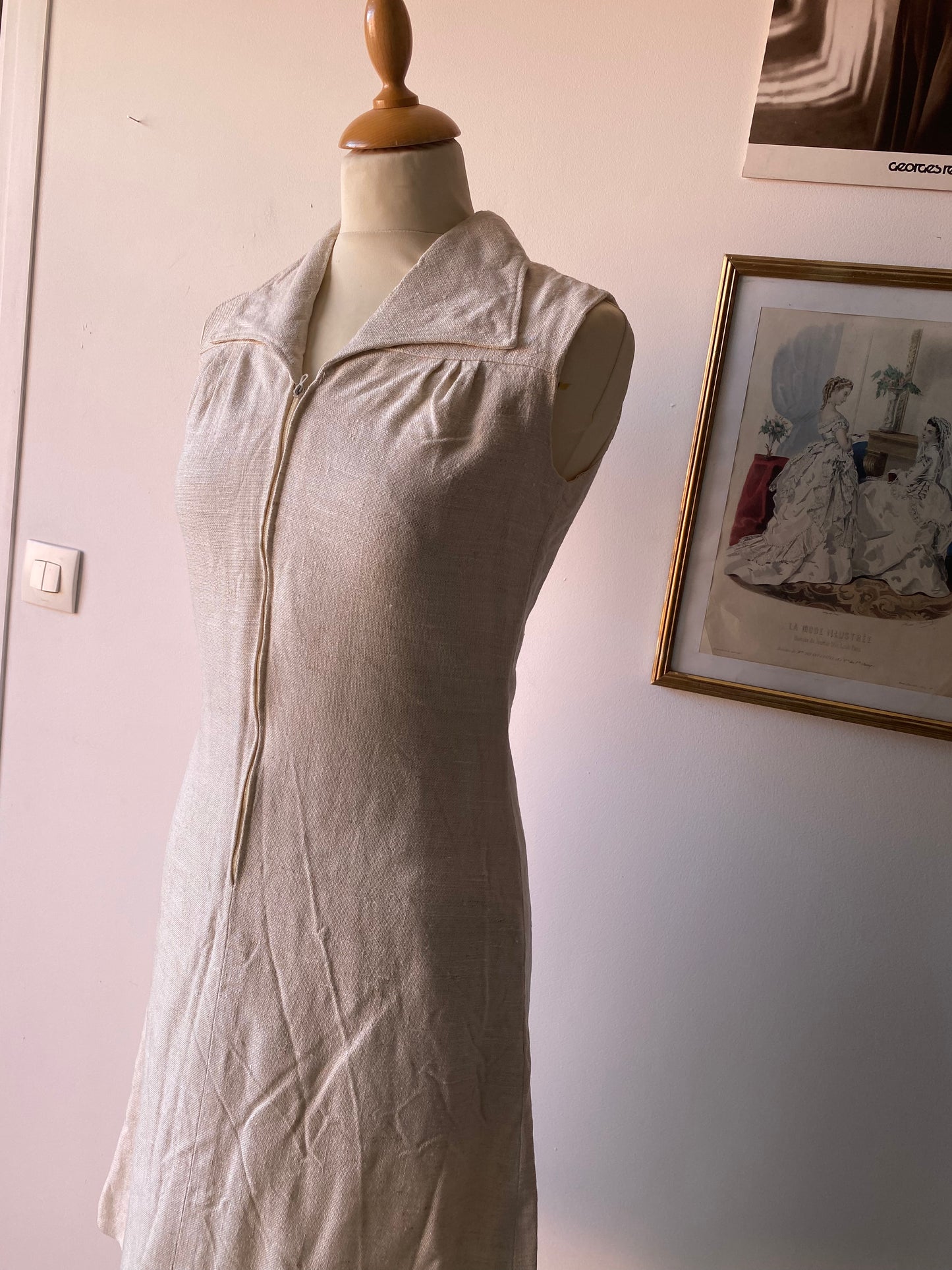Robe longue beige