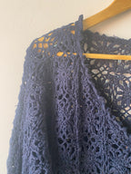 Cardigan en crochet 70s