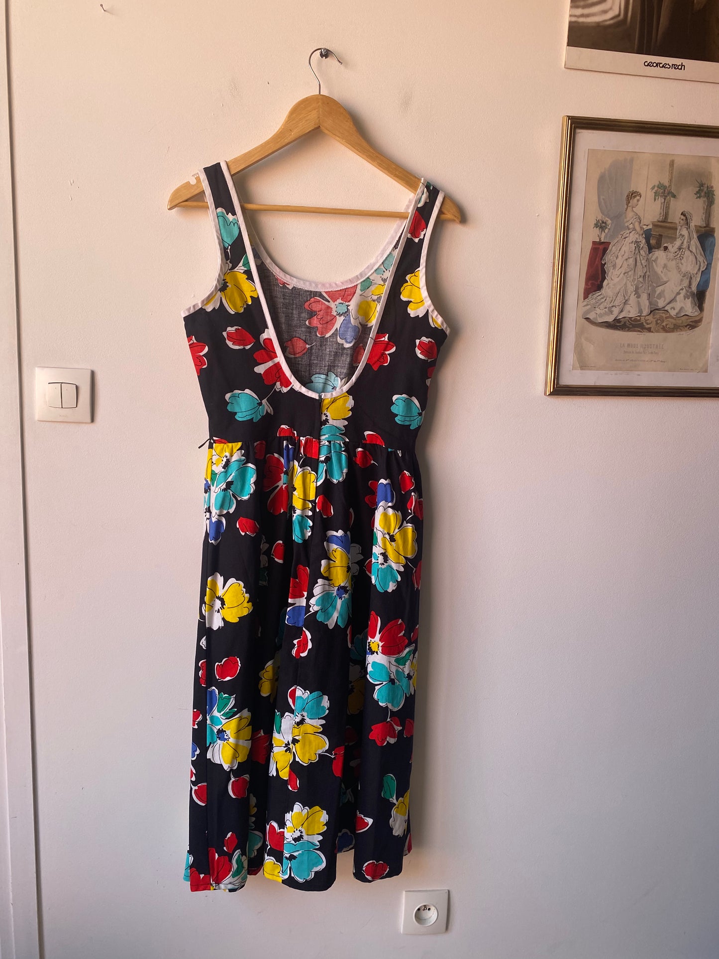 Robe à fleurs 80s