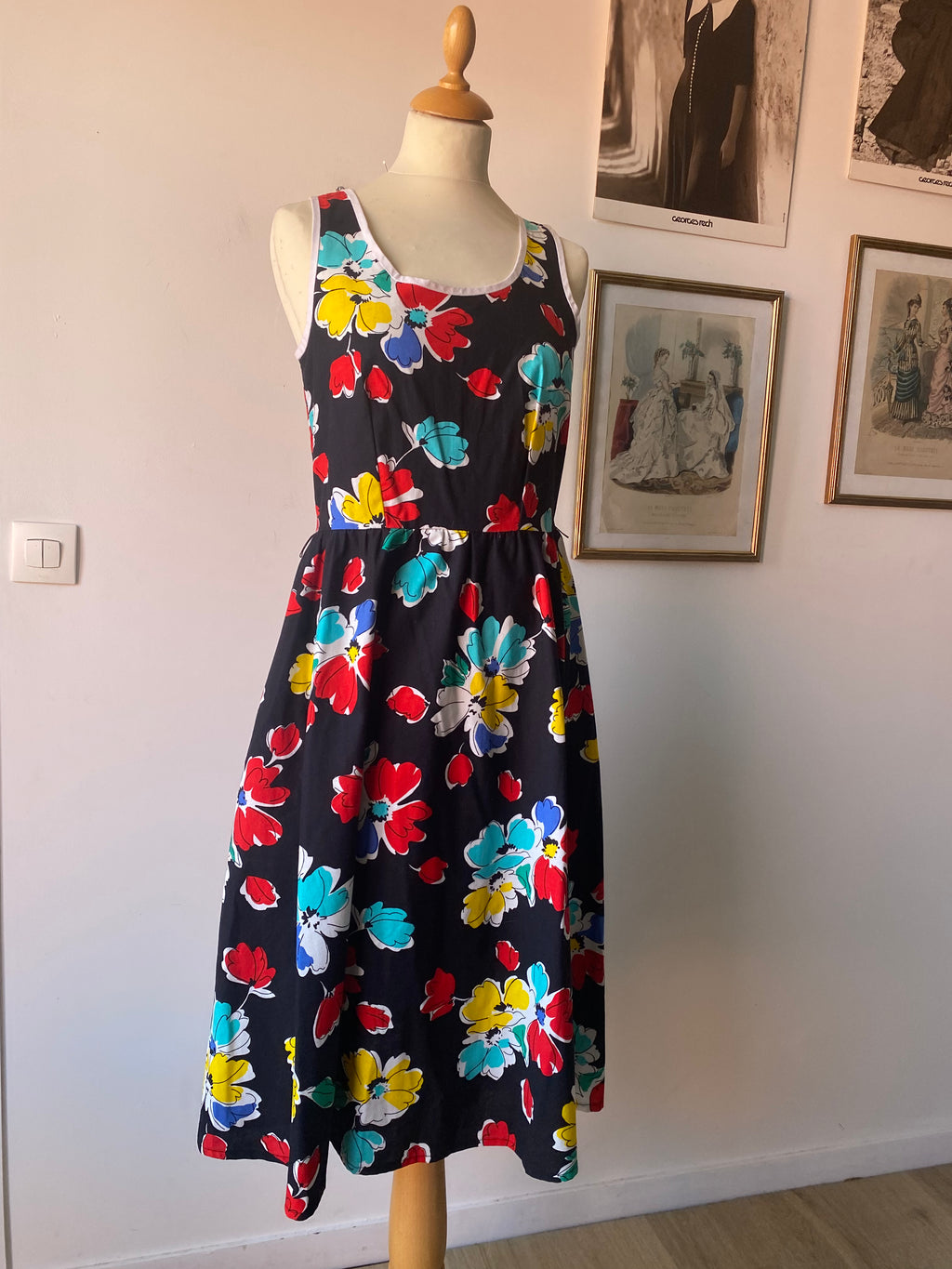 Robe à fleurs 80s