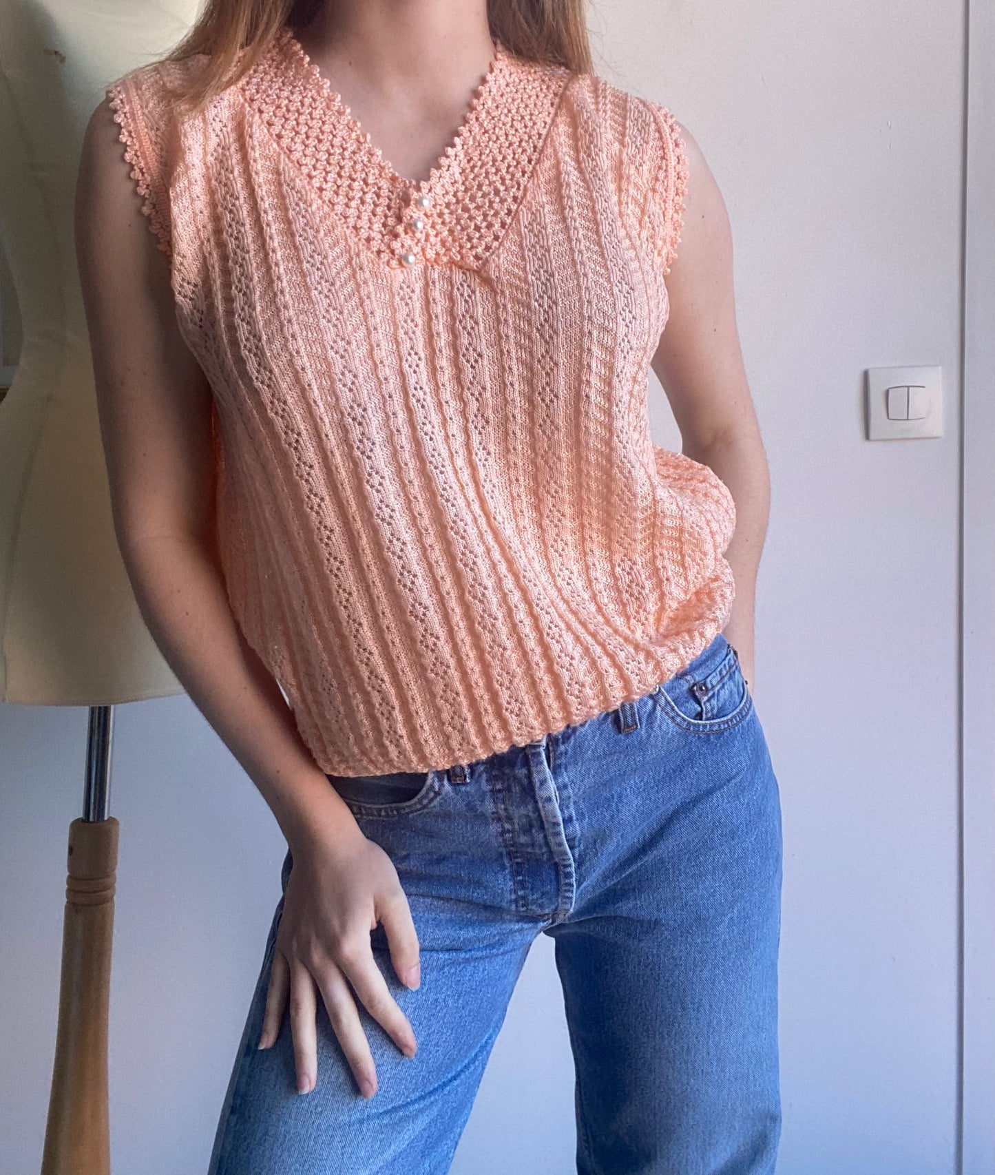 Pull abricot 80s