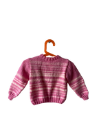 Pull à rayure rose