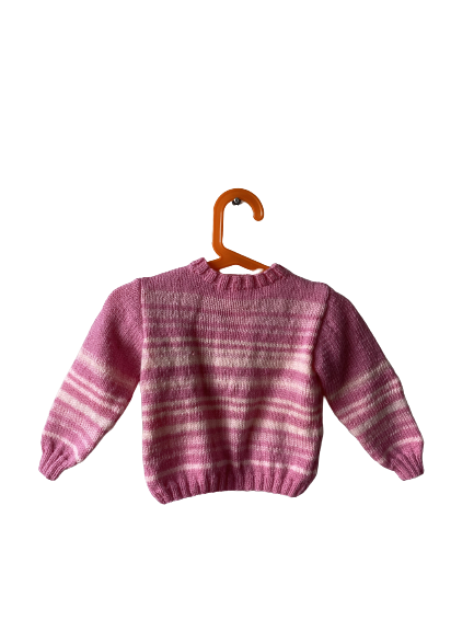 Pull à rayure rose