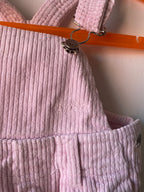 Salopette en velours rose