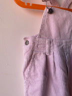 Salopette en velours rose