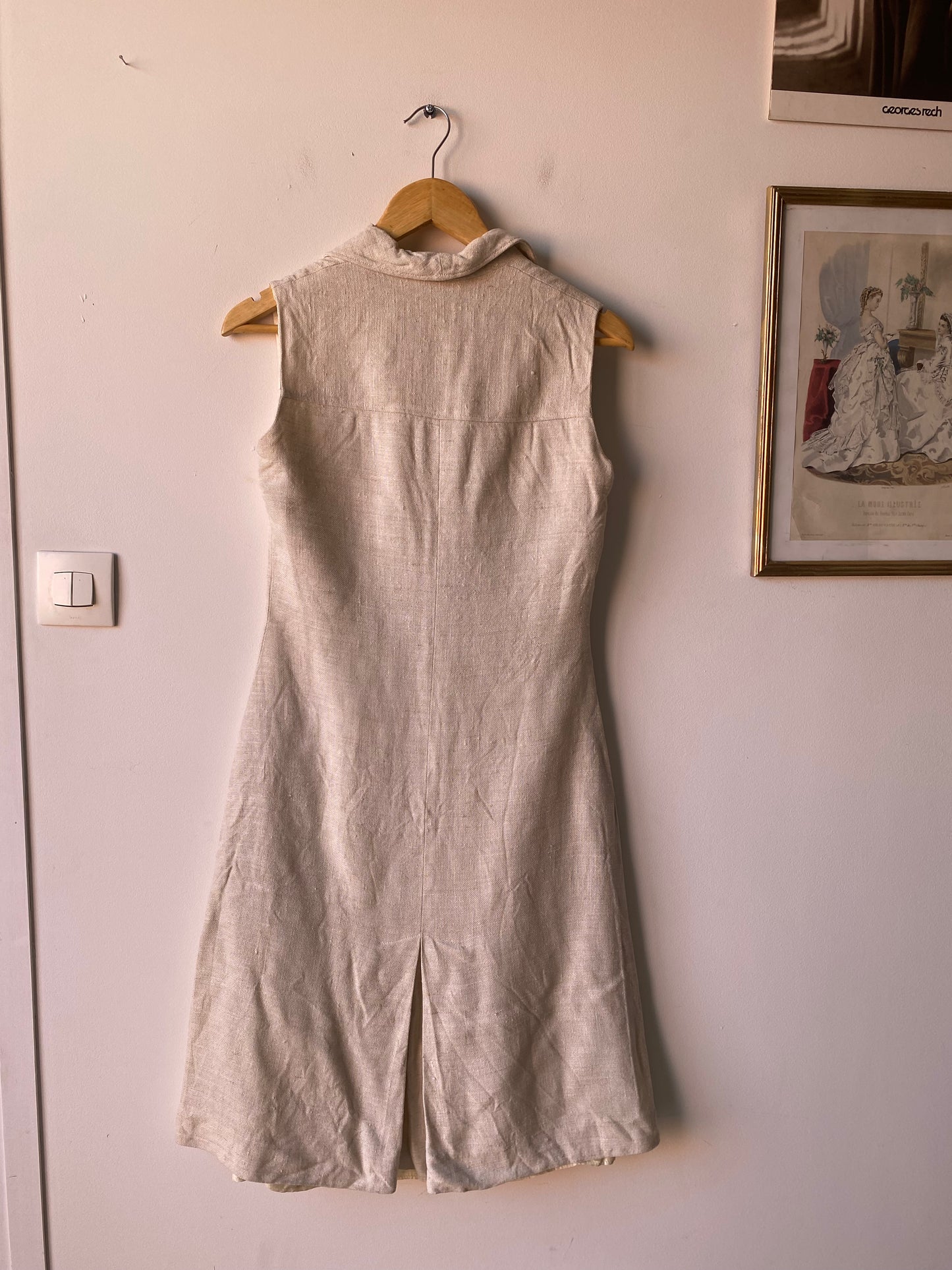 Robe longue beige
