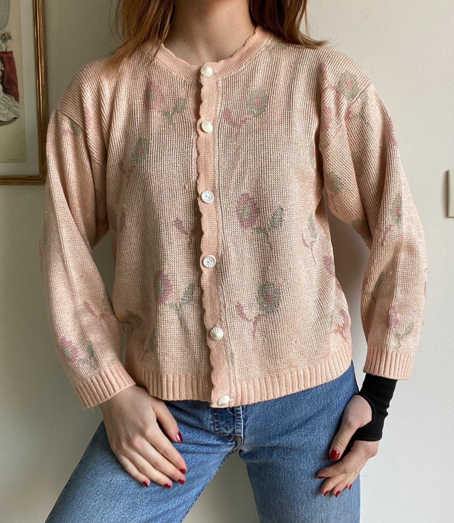 Cardigan à fleurs