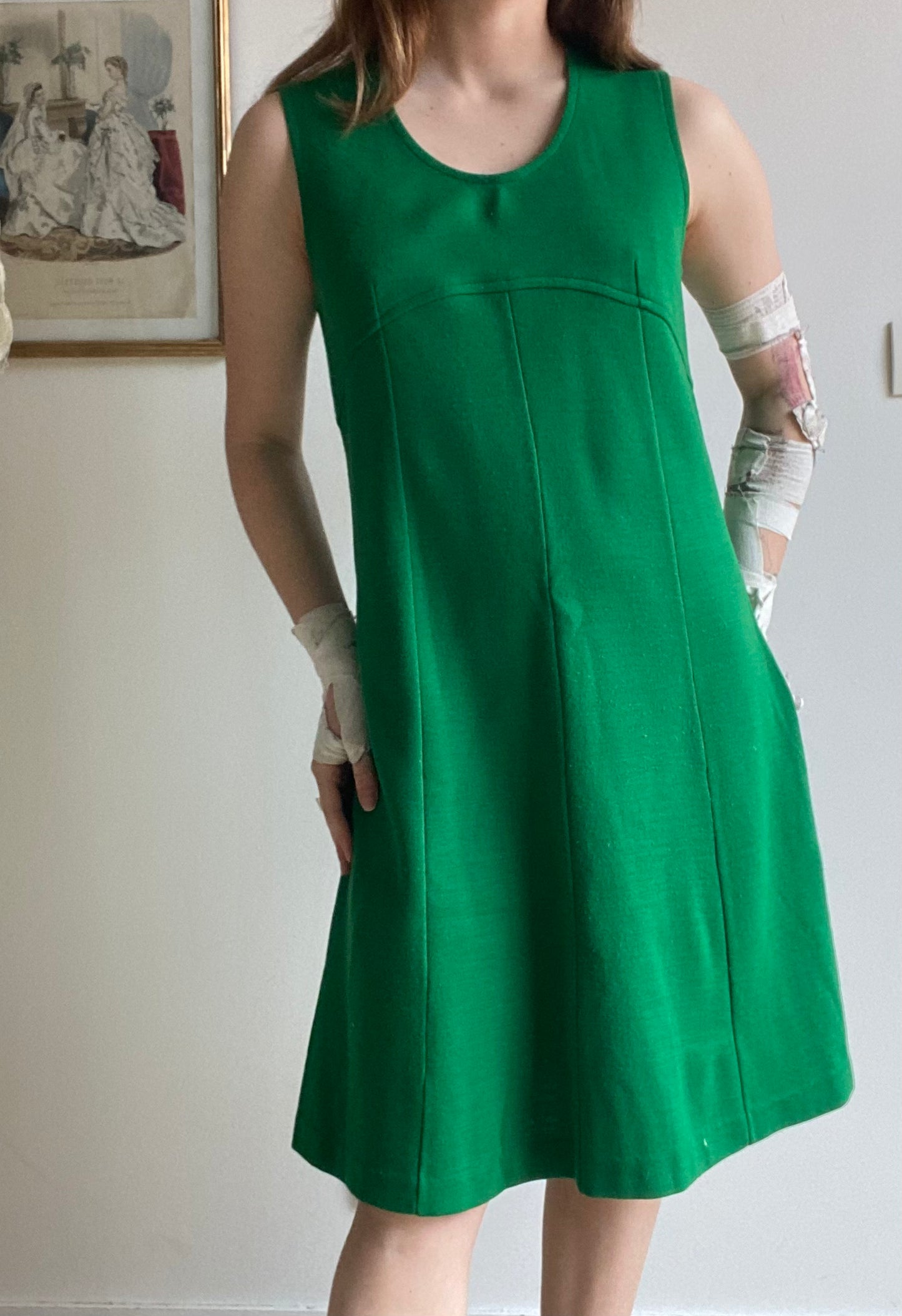 Robe verte 60s