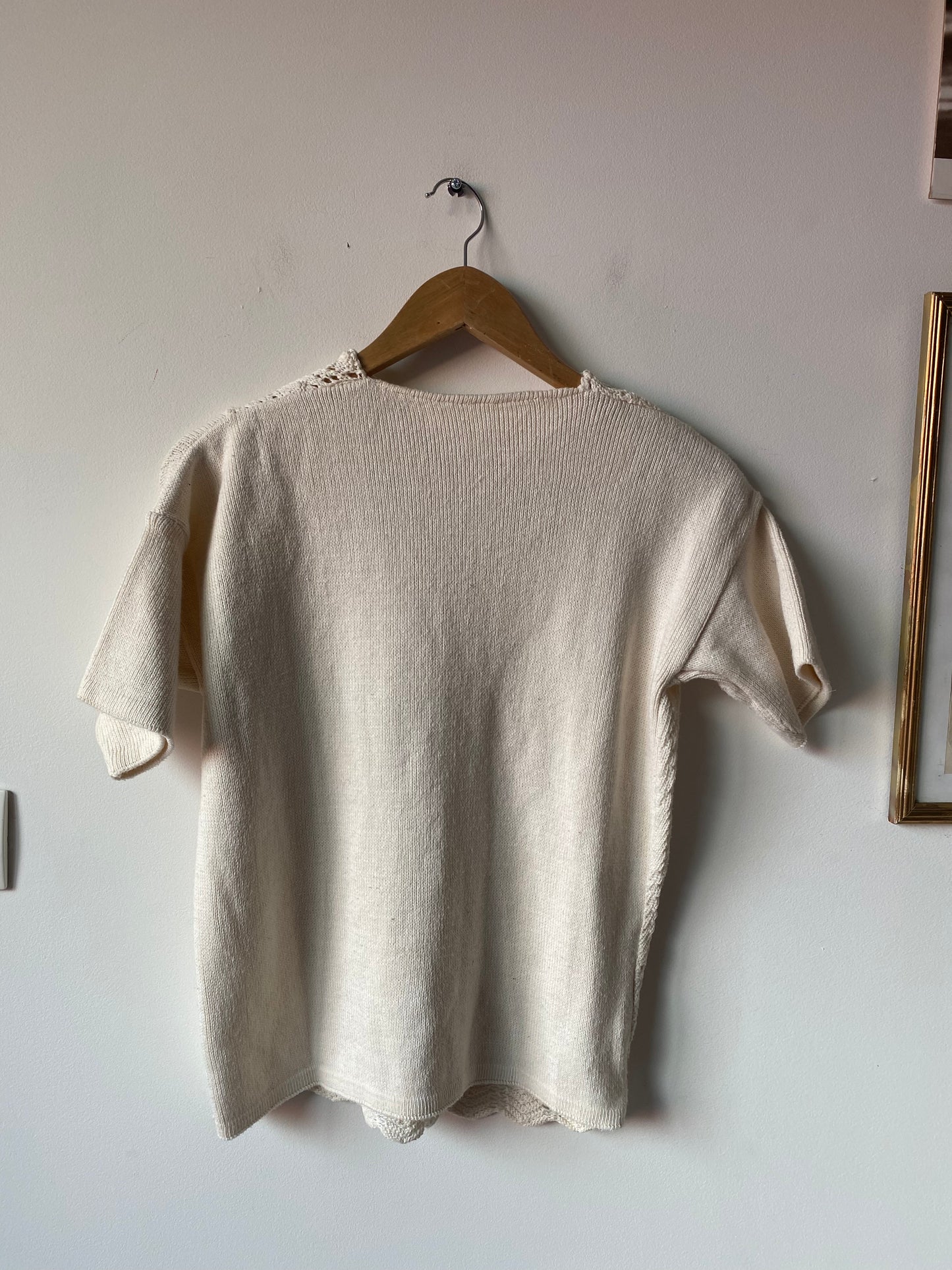 Tricot en maille ajourée