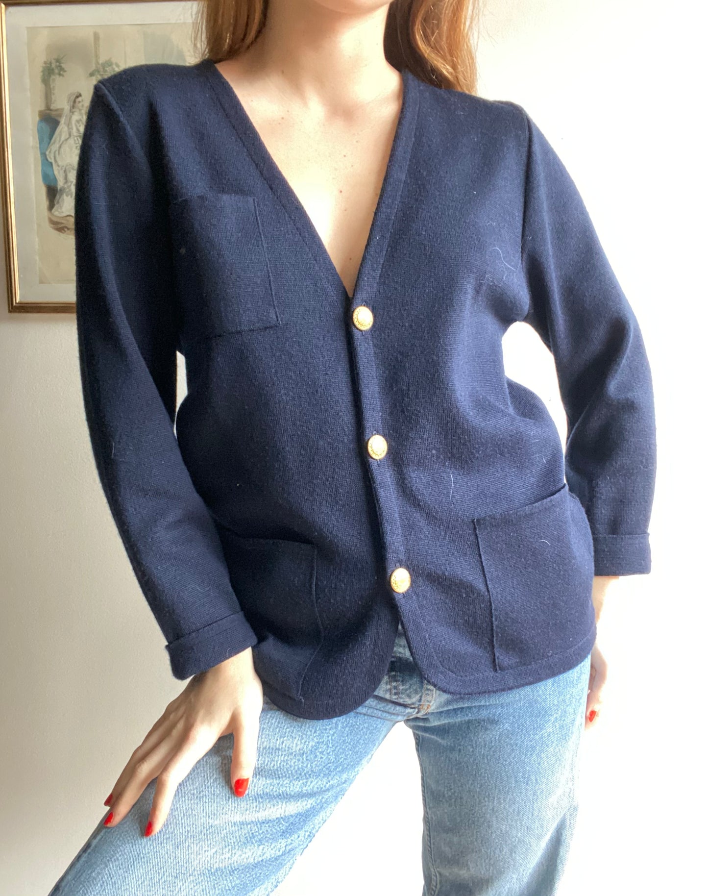Cardigan bleu marine